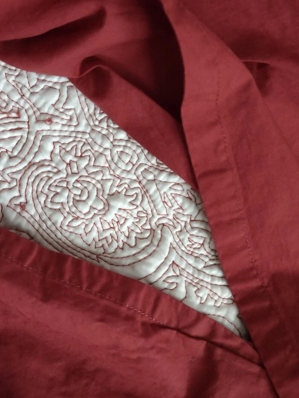 Chaps Ralph Lauren Quilted burgundy Pillow Shams